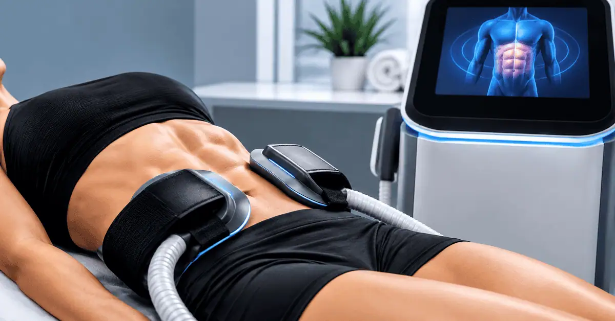 Emsculpt NEO treatment for muscle building and stubborn fat reduction